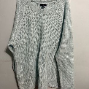 Gap brand sweater shirt top long sleeve womens size XXL 2XL light blue in color